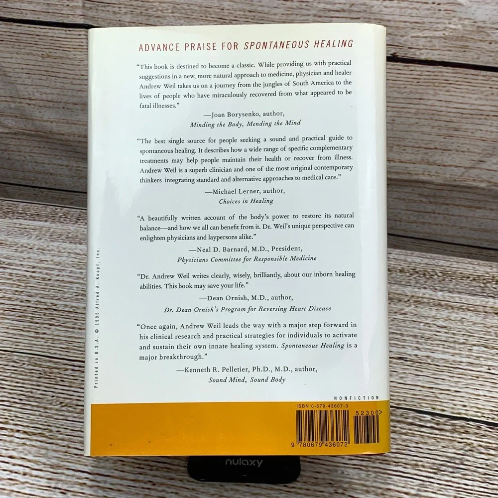 Spontaneous‎ Healing by Andrew Weil MD Nonfiction Health Wellness Book 1995